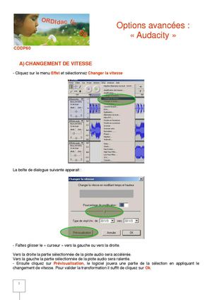Options avancées avec audacity 
