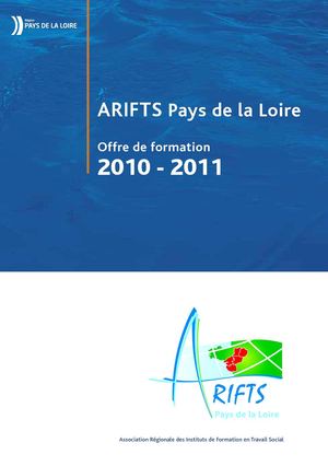 Catalogue 2011 des formations de l'ARIFTS