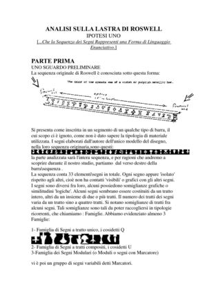 Analisi sui Geroglifici di Roswell Vol.1