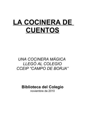 La cocinera de cuentos