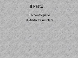 Il Patto di Camilleri