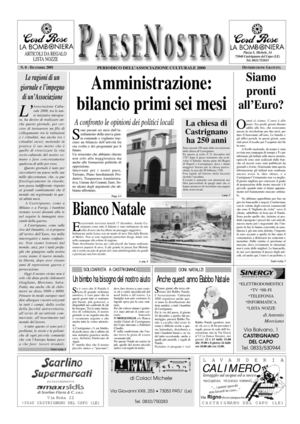 Paese Nostro n.0 - Dicembre 2001