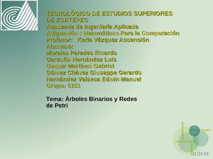 Arboles Binarios y Redes de petri