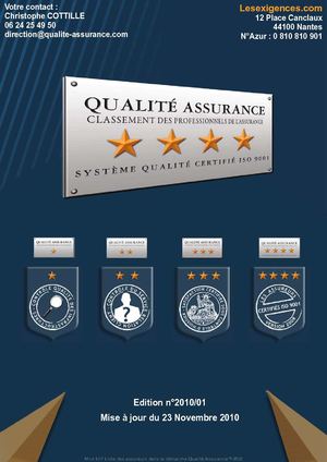 Liste des assureurs dans la démarche Qualité Assurance