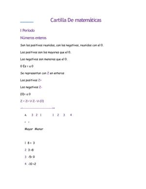 Cartilla de matematicas 2010