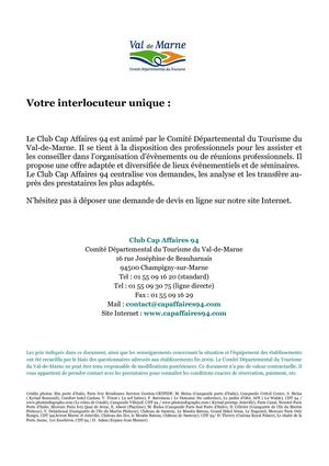Les membres du Club de tourisme d'affaires du Val-de-Marne "Cap Affaires 94"