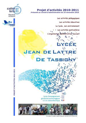 Projet d'activités 2010 2011