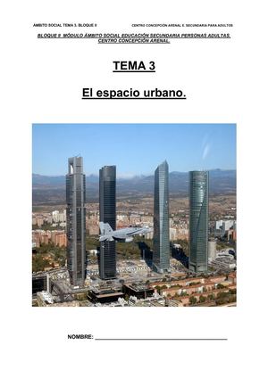TEMA 3 LAS CIUDADES BLOQUE II ESPA SOCIALES