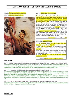 L'Allemagne nazie : un régime totalitaire raciste