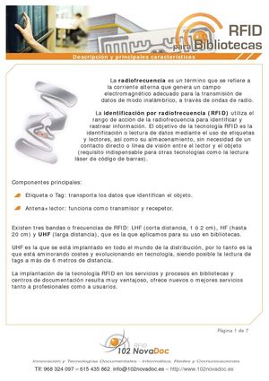 Tecnología RFID (Identificación por radiofrecuencia) para bibliotecas