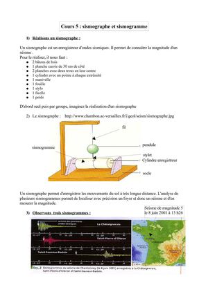 cours 5 séisme