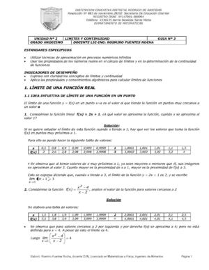 Limites de Funciones Reales