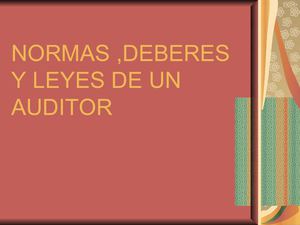 deberes  de un auditor
