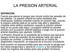 LA PRESION ARTERIAL. pp