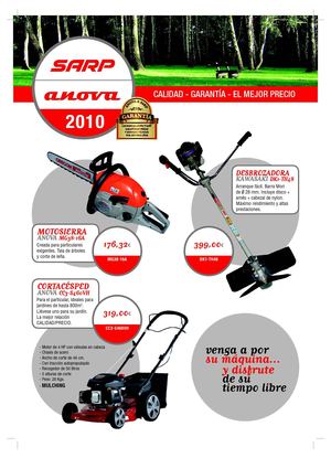 Catálogo de maquinaria para campo y jardín