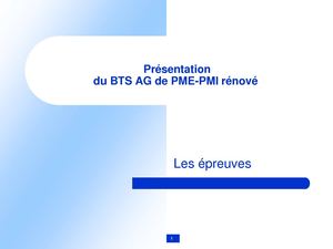 Présentation du BTS AG