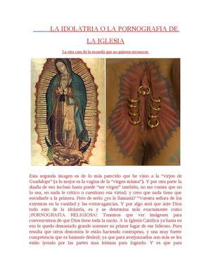 DOCUMENTO N° 6 - LA IDOLATRIA