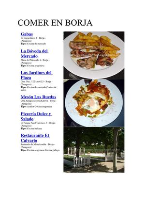 Comer en Borja