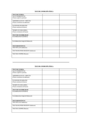 test condicion fisica