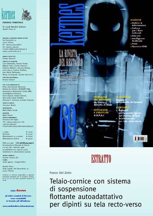 TELAIO CORNICE CON SISTEMA DI SOSPENSIONE FLOTTANTE AUTOADATTATIVO PER DIPINTI SU TELA RECTO-VERSO