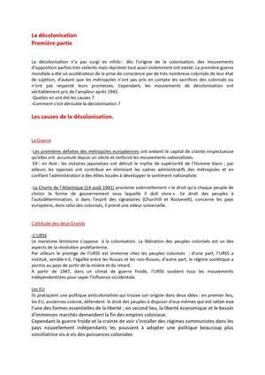 La décolonisation 1