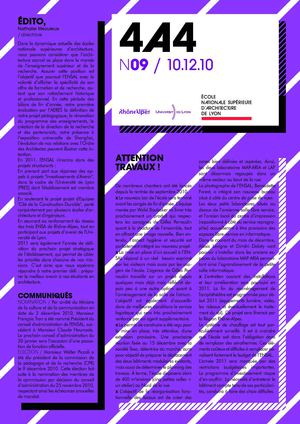 4a4 la lettre d'information de l'ENSAL n°9