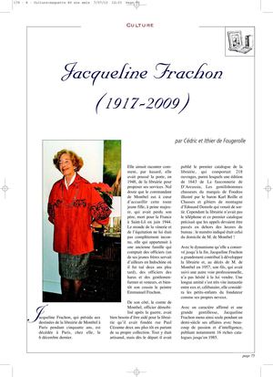 Jacqueline Frachon - article de la revue Vénerie