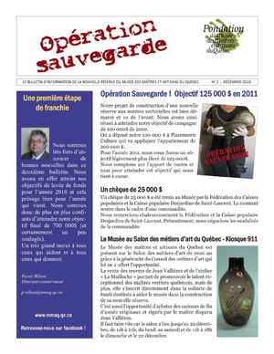 Bulletin Opération sauvegarde-numéro 2