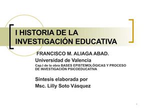 Historia de la investigacion educativa 