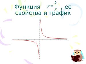 Презентация к уроку "Функция у=k/х ее график и свойства"