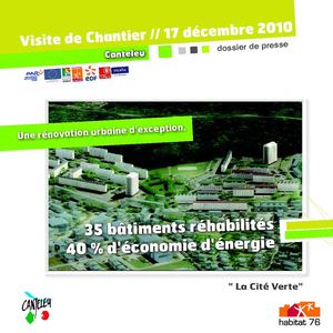 Dossier de presse -Visite de Chantier - Cité Verte // Canteleu