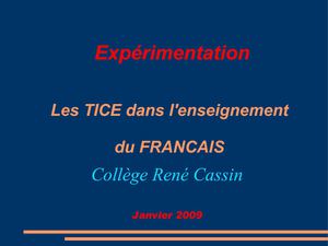 TICE TUICE - Les TICE dans l'enseignement des Lettres au Collège