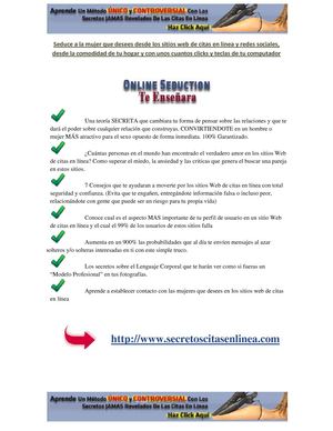 Online Seduction El Método de la Seducción Online 