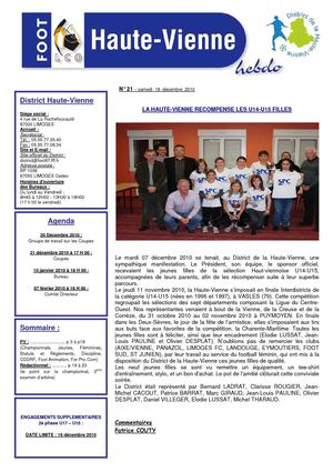 Hebdo N°21 du 18.12.10
