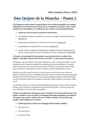 Don Quijote de la Mancha (punto 2)