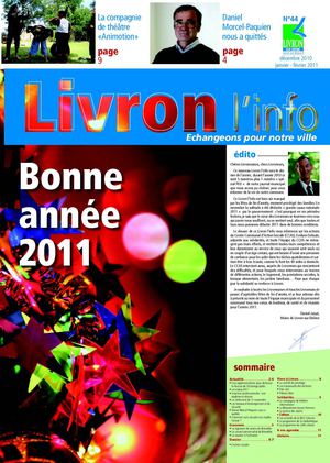 Livron l'info - n°44 - décembre 2010 / janvier-février 2011 