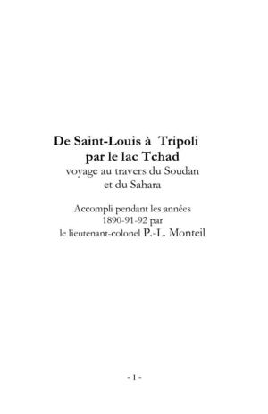 de Saint-Louis àTripoli
