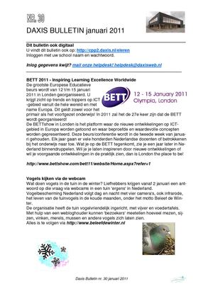 Daxis bulletin SKBG januari 2011