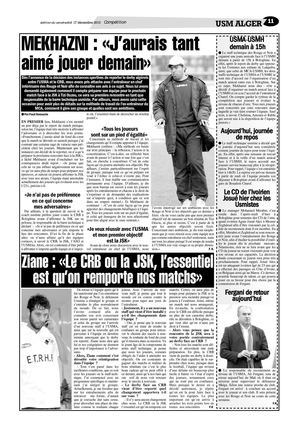 MEKHAZNI - Mon Premier Objectif est La JSK