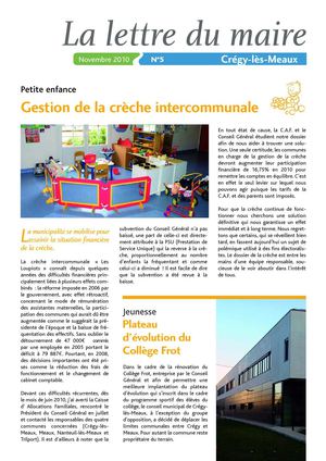 Lettre du maire n°5