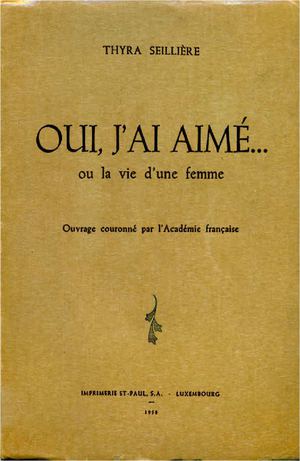 Thyra Seillières, Oui, j'ai aimé, Anticosti, www.comettant.com