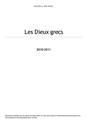 Dieux grecs 2012-2012