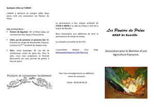 Plaquette de présentation de l'AMAP