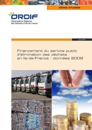 Financement du service public d’élimination des déchets en Ile-de-France : données 2009