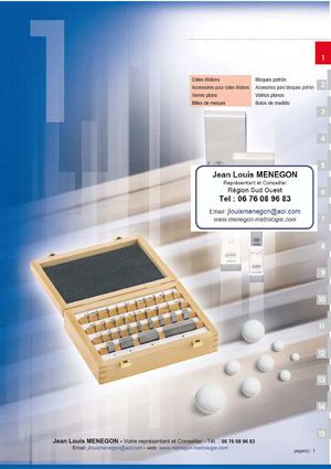 Ultra - 1/15 - Cales étalons, céramique - carbure et standard,  accessoires pour cales, verres plans, billes de mesure