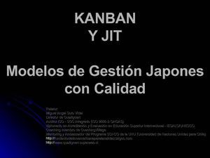 METODOS DE CALIDAD JAPONES KANBAN Y JIT