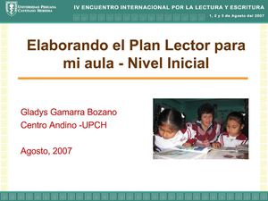 Plan Lector para mi aula