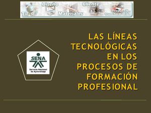 SENA - Lineas Tecnológicas en los procesos de Formacion profesional