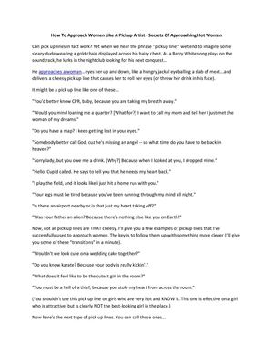 How To Approach Women Like A Pickup Artist - Secrets Of Approaching Hot Women