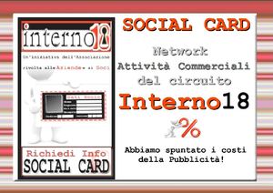 Brochure SOCIAL CARD18 di GENNAIO